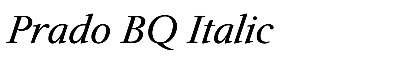 Prado BQ Italic
